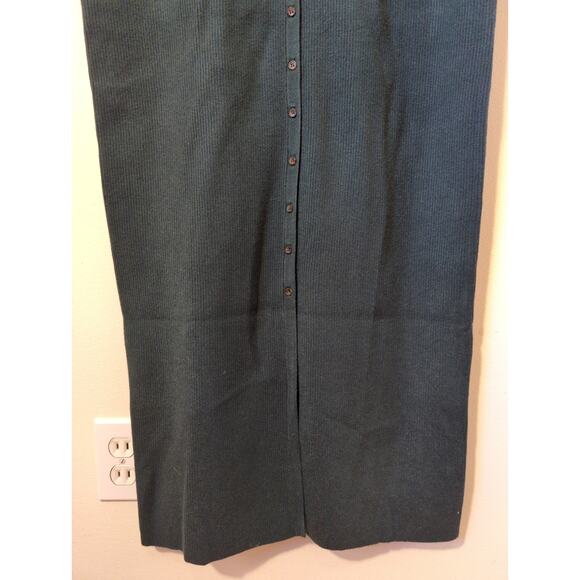 New w/tags Marine Layer Size XL Brea Rib Button Up Midi Dress Ponderosa Pine - Picture 6 of 7